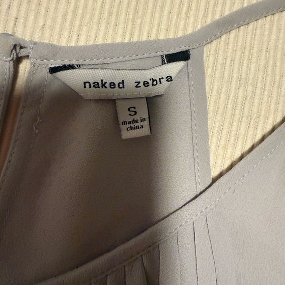 Naked Zebra Gray Fringe Camisole Top - Picture 7 of 9